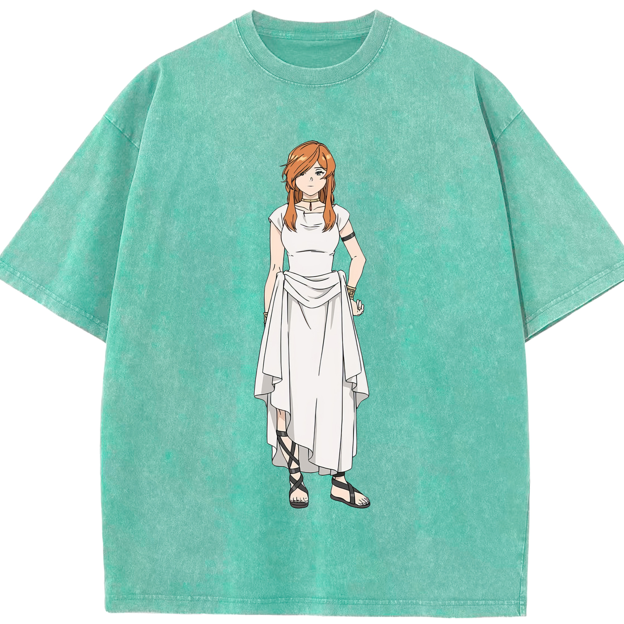 （画像用） 葬送のフリーレン Frieren 綿100% ヴィンテージ風 半袖Tシャツ（フロントプリント）